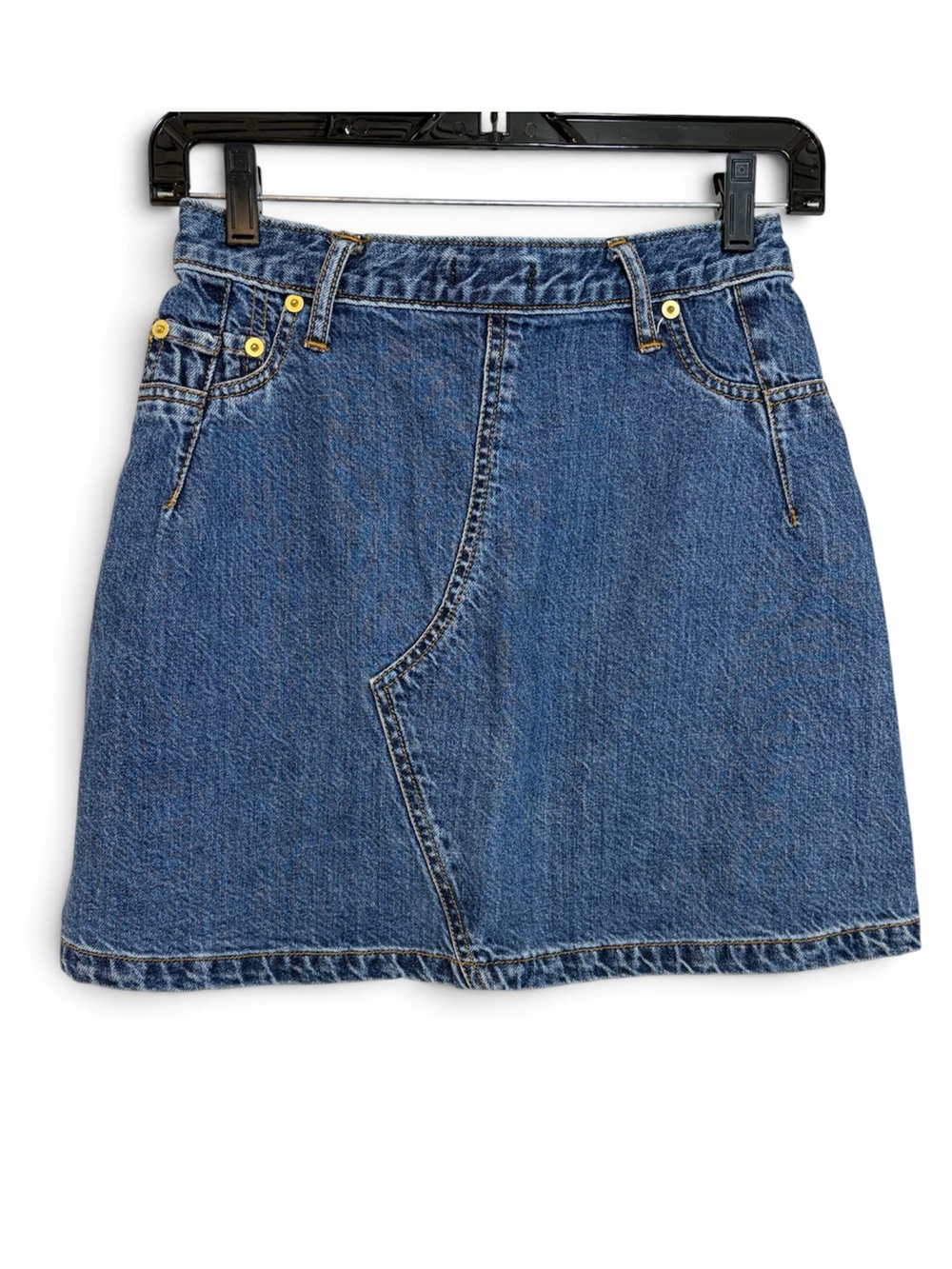 BDG Blue Denim Mini Skirt w/Front Seam Detail, Back Full Zipper Women’s Size S